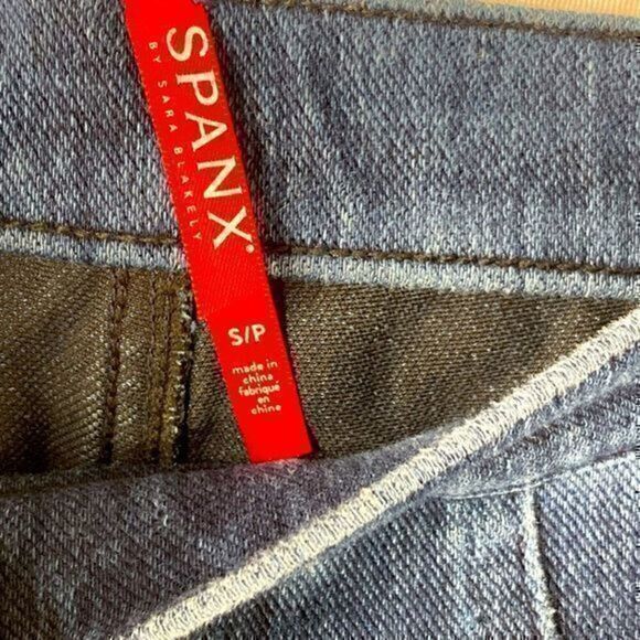 Spanx Jeans Womens Size Small Blue High Rise Ankle Stretch Elastic Waist Pull On - Picture 7 of 7